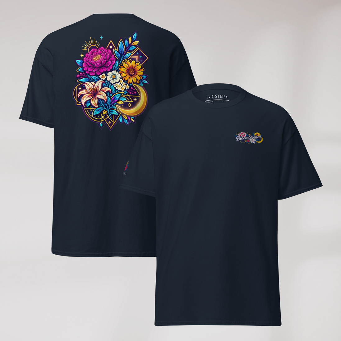 Bloom Seeker T-Shirt Vibrant – Farbe Navy – Ansicht 2