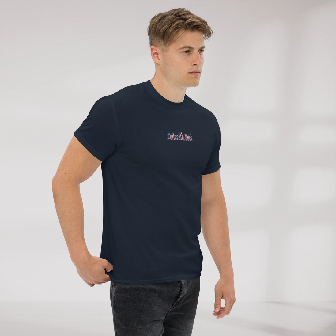 Concrete Poet T-Shirt Soft – Farbe Navy – Ansicht 3