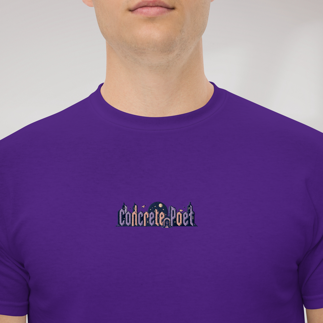 Concrete Poet T-Shirt Soft – Farbe Lila – Ansicht 2