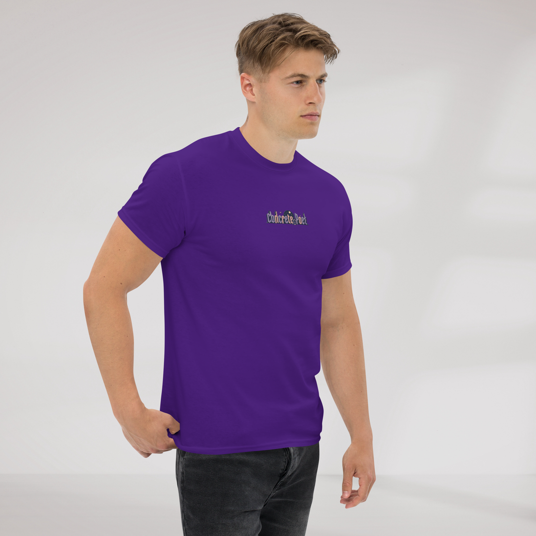 Concrete Poet T-Shirt Soft – Farbe Lila – Ansicht 3