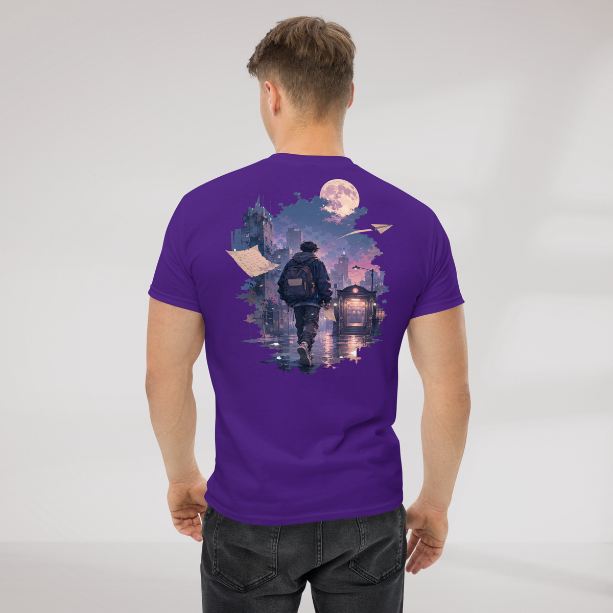 Concrete Poet T-Shirt Soft – Farbe Lila – Ansicht 5