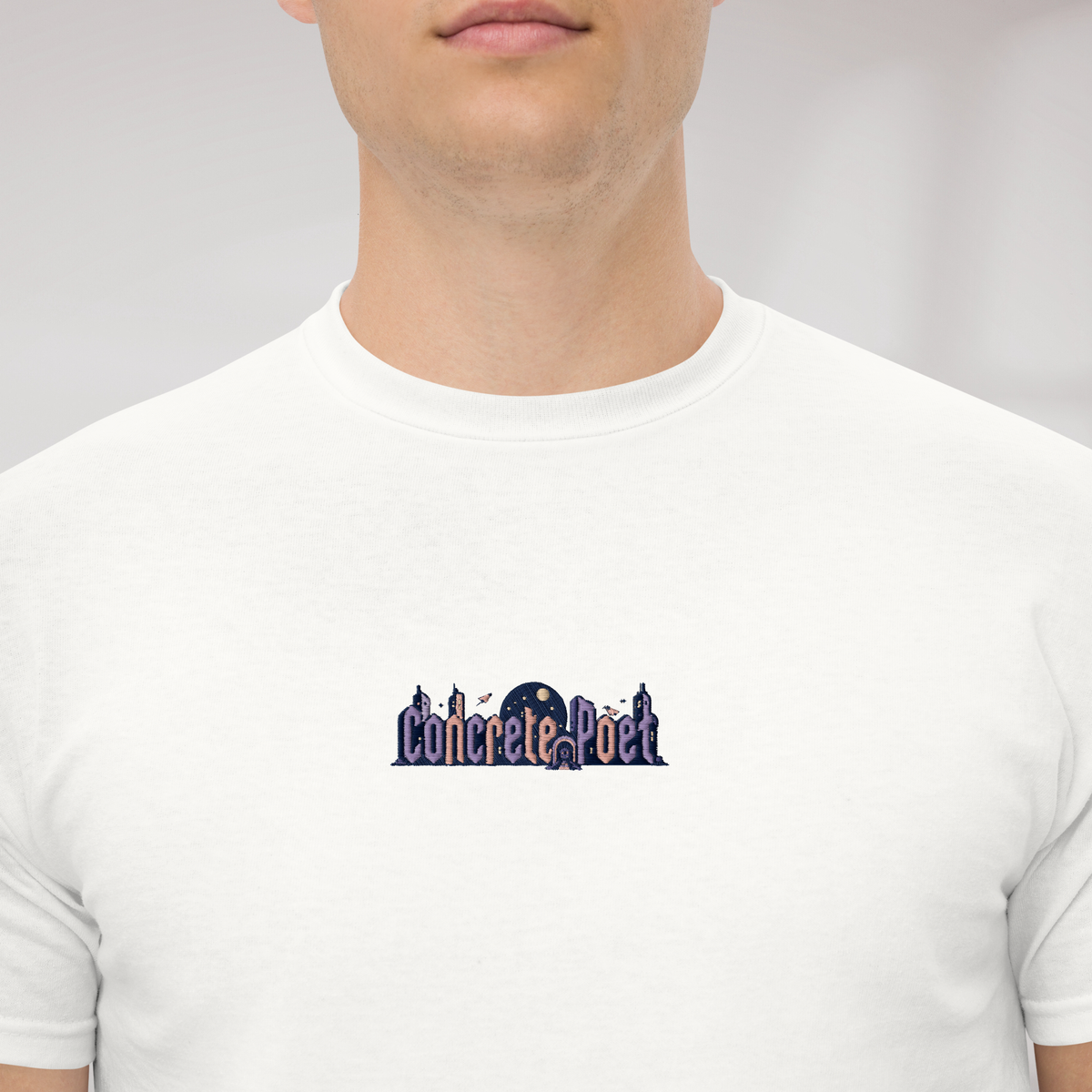 Concrete Poet T-Shirt Soft – Farbe Weiß – Ansicht 3