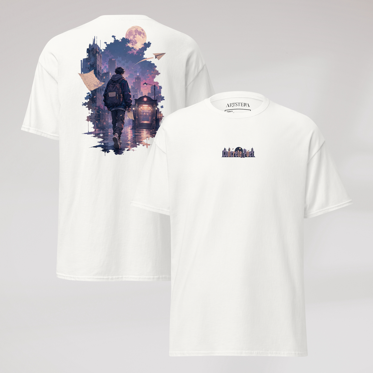 Concrete Poet T-Shirt Soft – Farbe Weiß – Ansicht 1