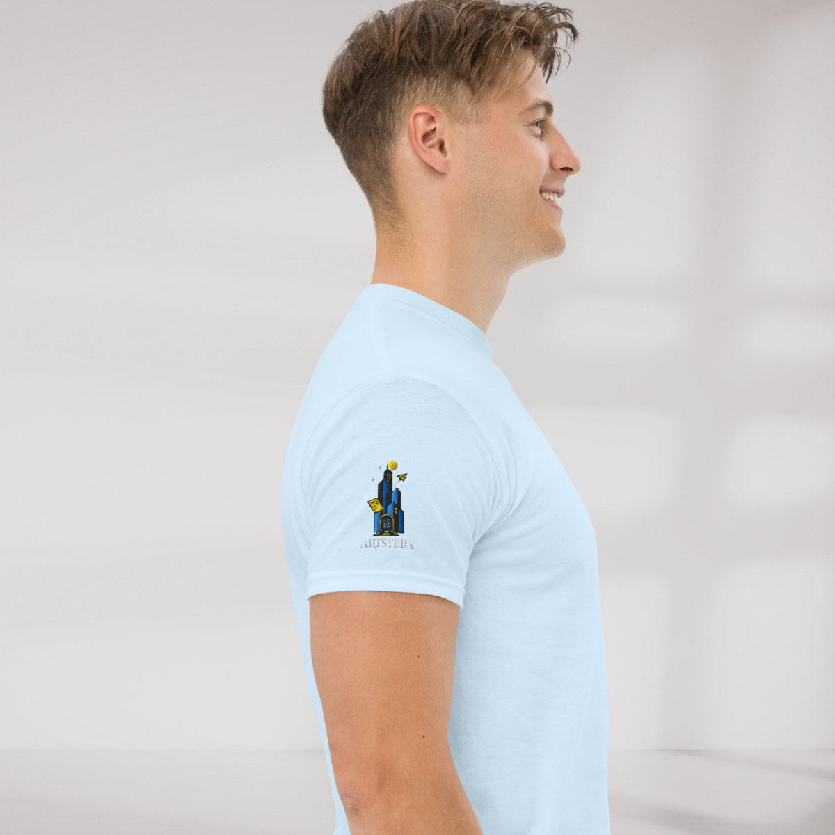 Concrete Poet T-Shirt Vibrant – Farbe Hellblau – Ansicht 5