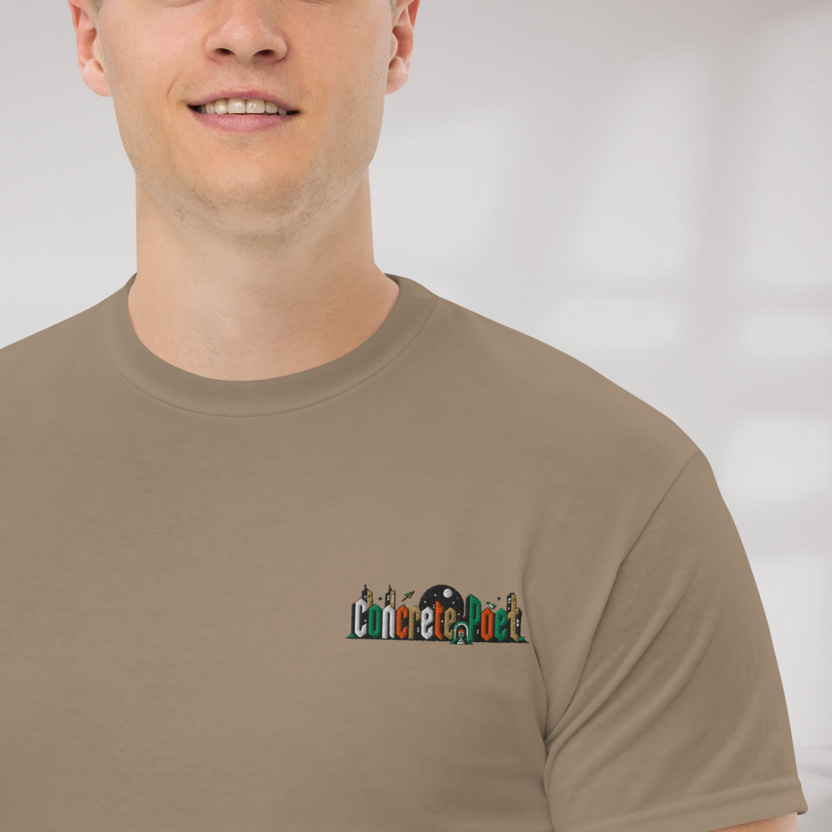 Concrete Poet T-Shirt Retro – Farbe Brown Savana – Ansicht 6