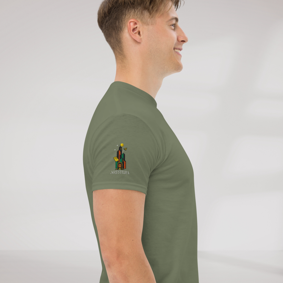 Concrete Poet T-Shirt Retro – Farbe Militärgrün – Ansicht 4