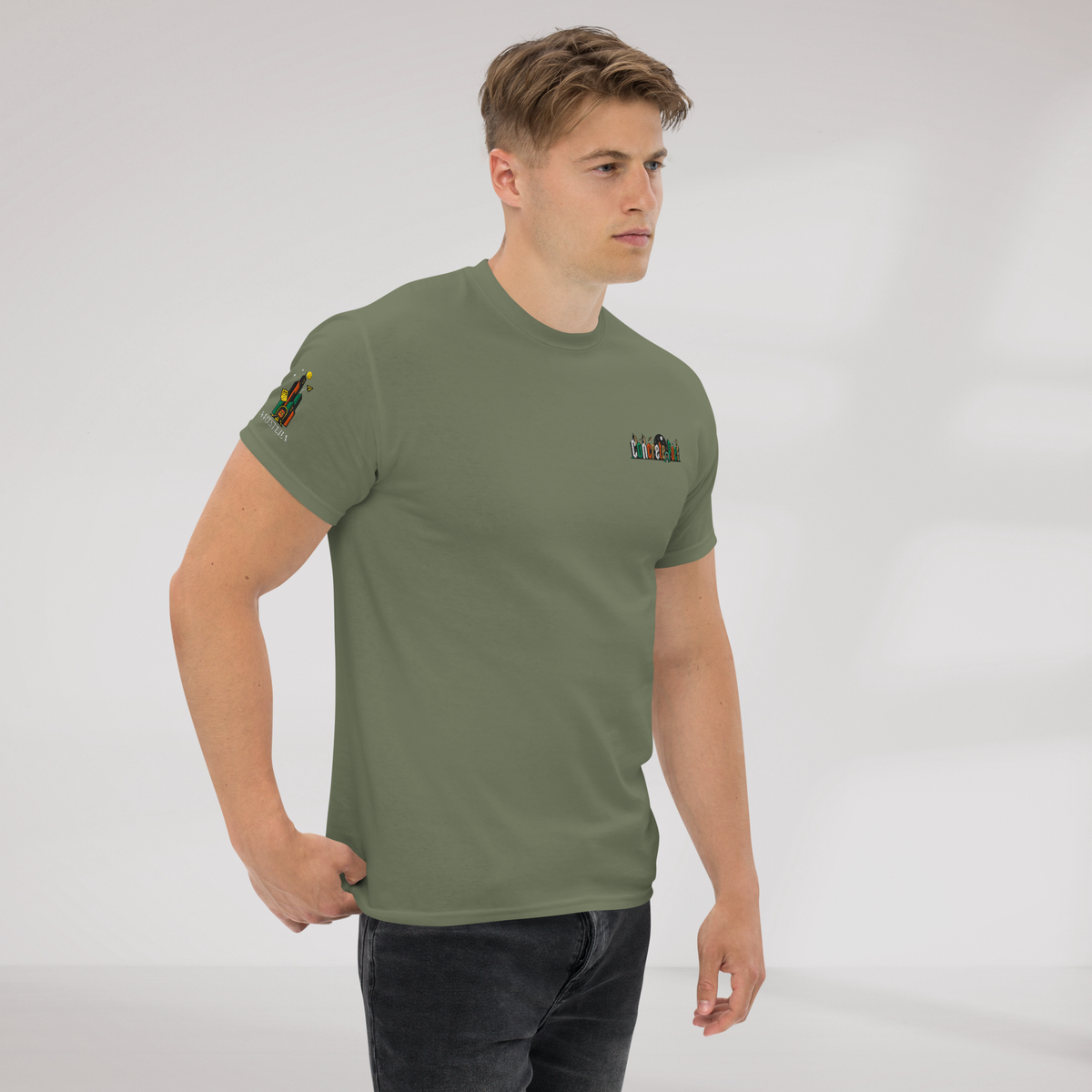 Concrete Poet T-Shirt Retro – Farbe Militärgrün – Ansicht 6