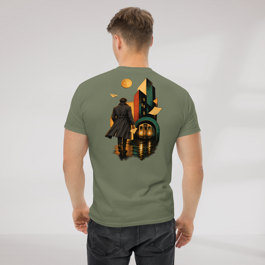 Concrete Poet T-Shirt Retro – Farbe Militärgrün – Ansicht 7