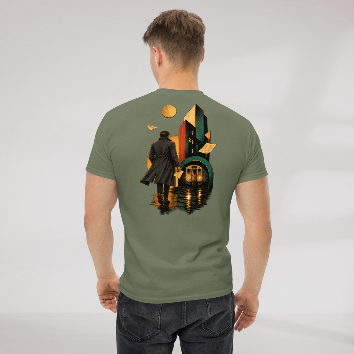 Concrete Poet T-Shirt Retro – Farbe Militärgrün – Ansicht 7