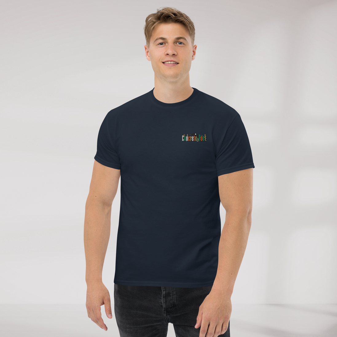 Concrete Poet T-Shirt Retro – Farbe Navy – Ansicht 3