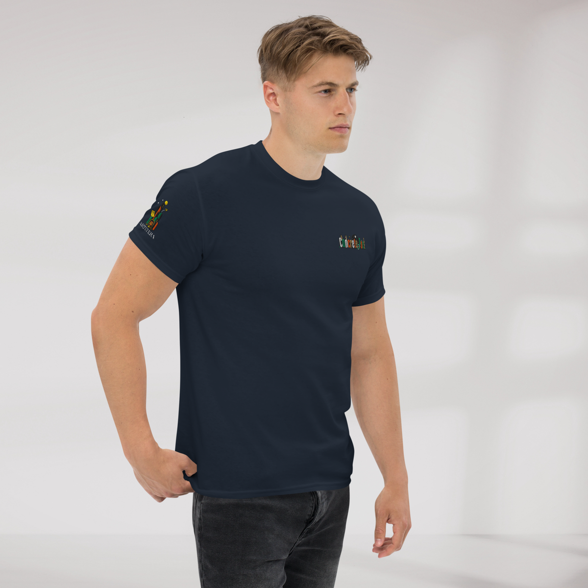Concrete Poet T-Shirt Retro – Farbe Navy – Ansicht 4