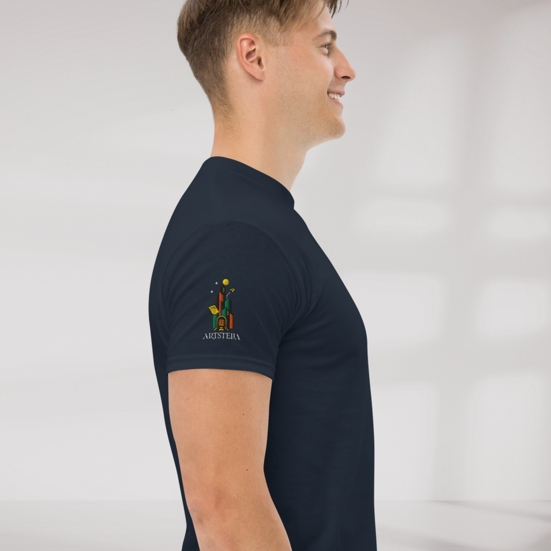Concrete Poet T-Shirt Retro – Farbe Navy – Ansicht 5