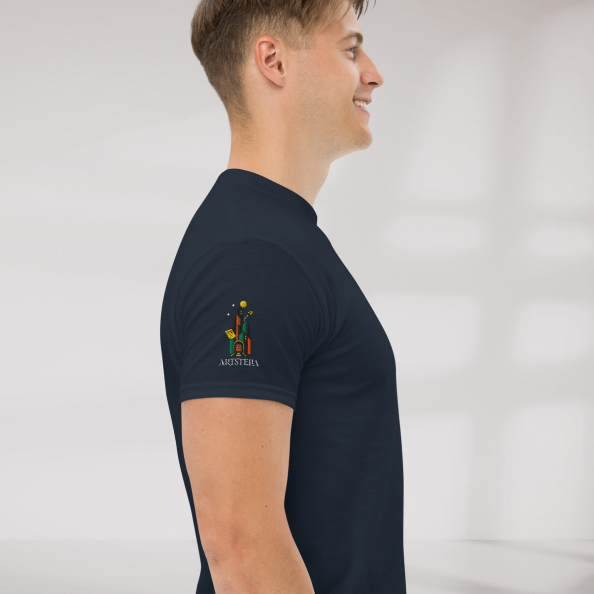 Concrete Poet T-Shirt Retro – Farbe Navy – Ansicht 5