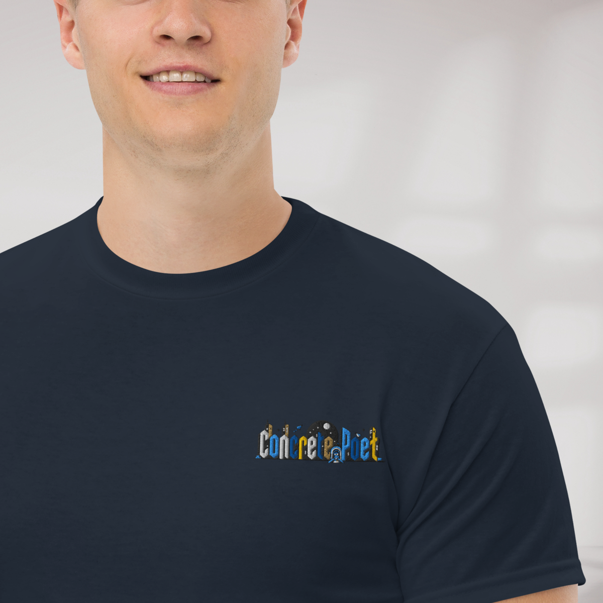 Concrete Poet T-Shirt Retro – Farbe Navy – Ansicht 6