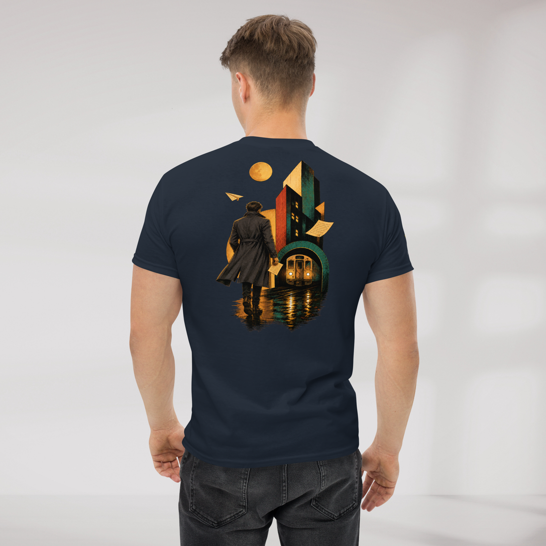 Concrete Poet T-Shirt Retro – Farbe Navy – Ansicht 7
