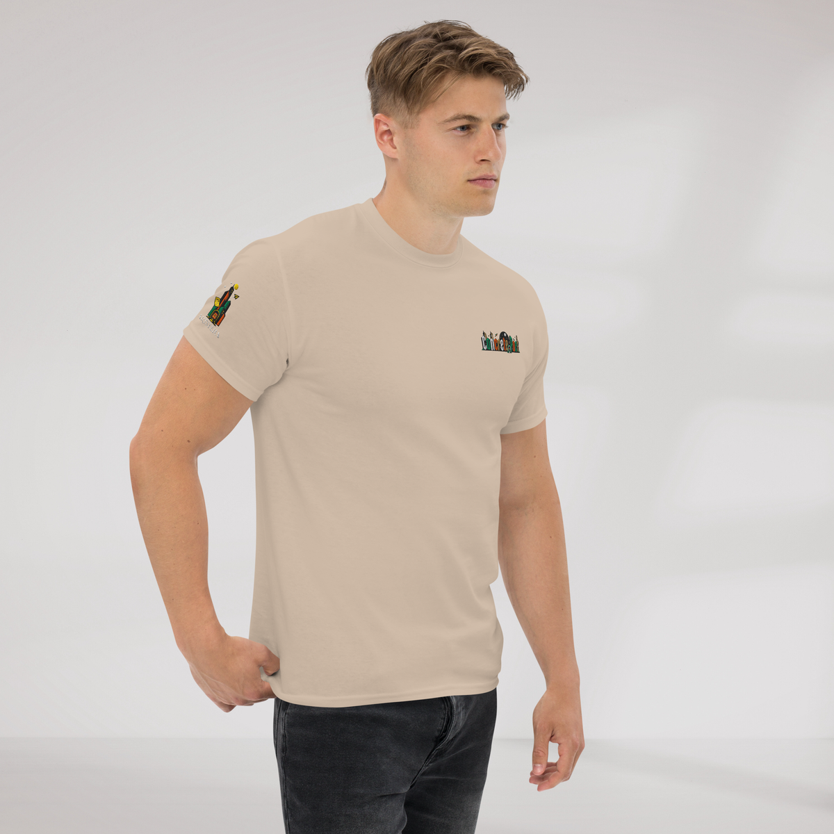 Concrete Poet T-Shirt Retro – Farbe Sand – Ansicht 4