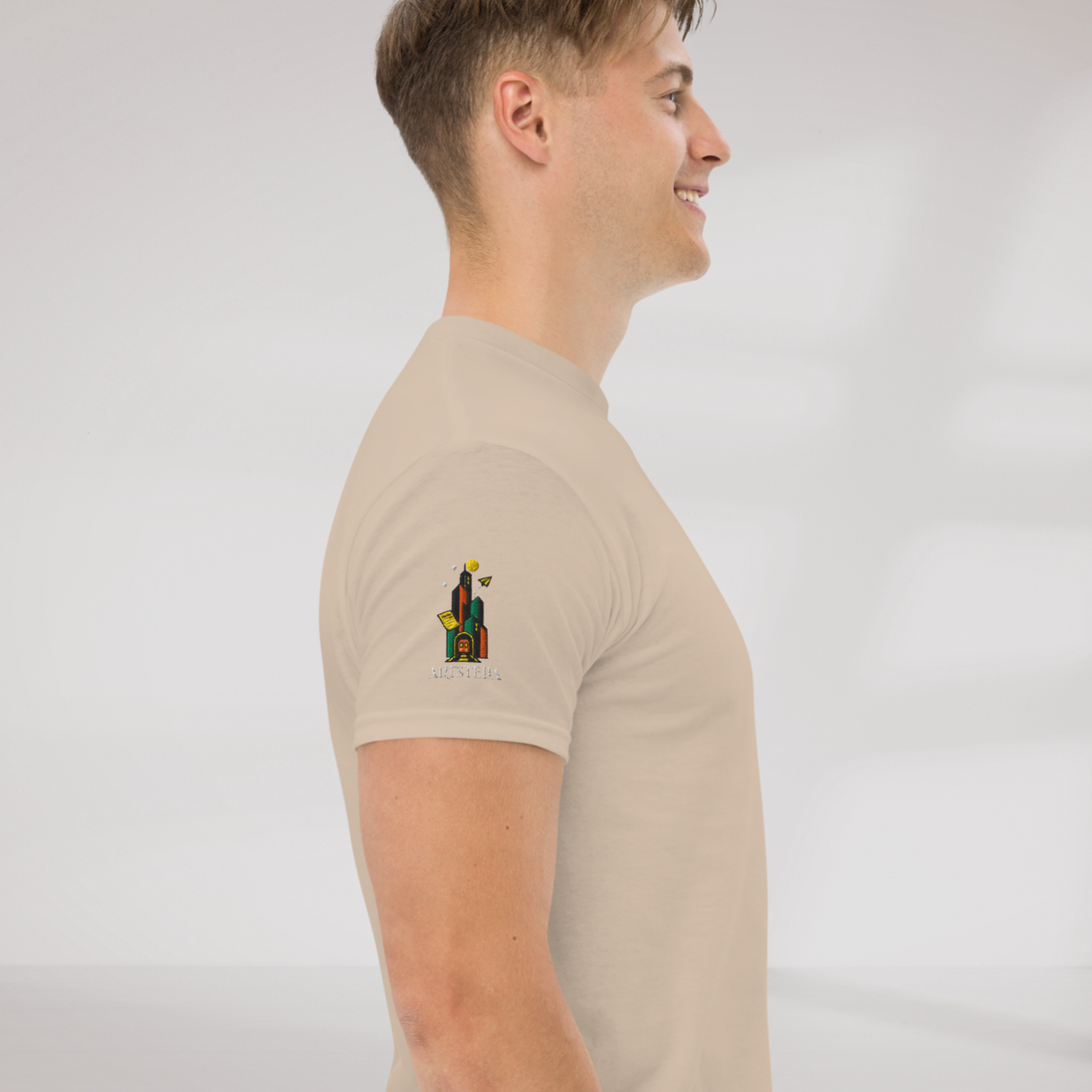 Concrete Poet T-Shirt Retro – Farbe Sand – Ansicht 6