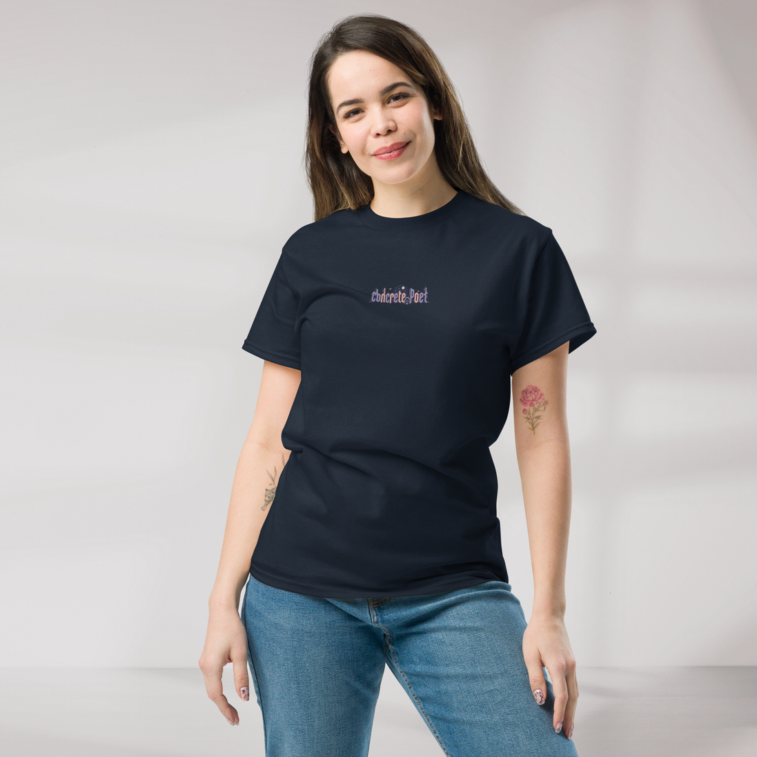 Concrete Poet T-Shirt Soft – Farbe Navy – Ansicht 2