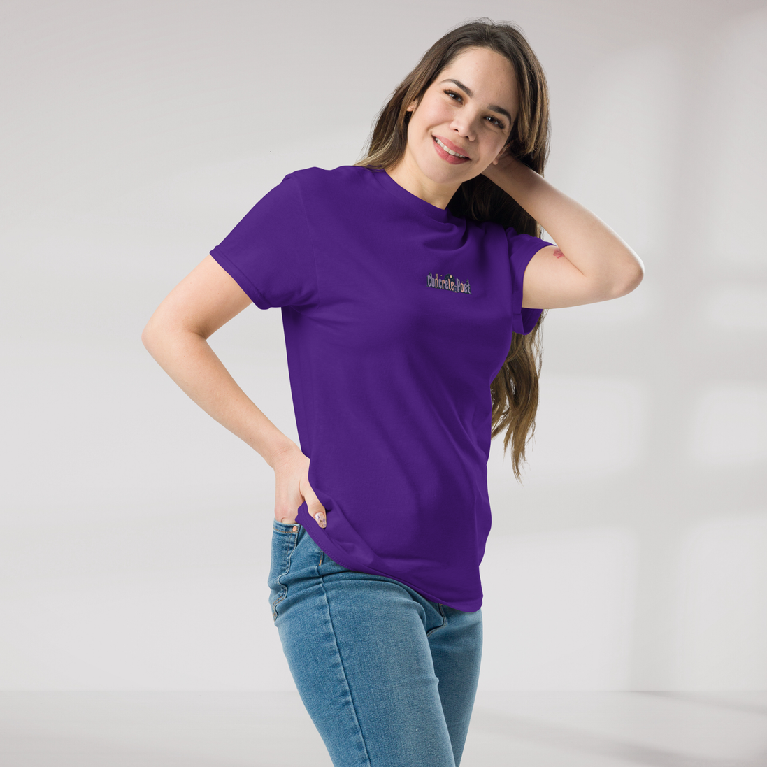 Concrete Poet T-Shirt Soft – Farbe Lila – Ansicht 2