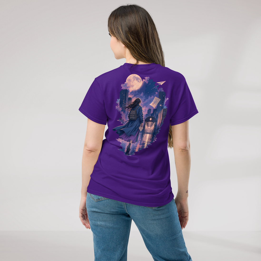Concrete Poet T-Shirt Soft – Farbe Lila – Ansicht 4