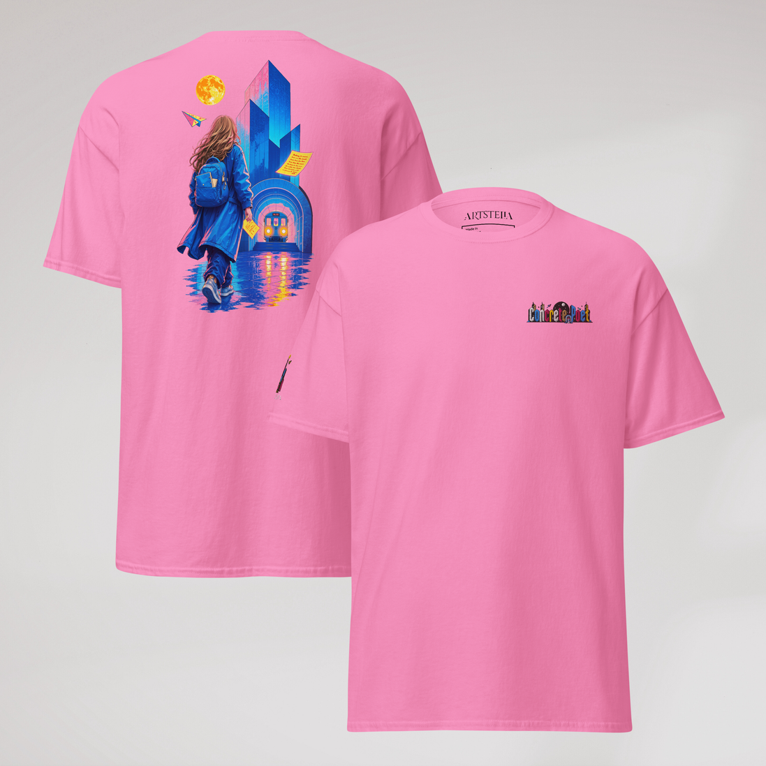 Concrete Poet T-Shirt Vibrant – Farbe Azalee – Ansicht 1