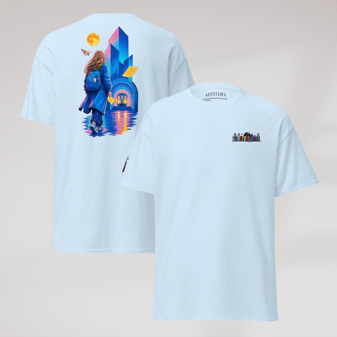 Concrete Poet T-Shirt Vibrant – Farbe Hellblau – Ansicht 1