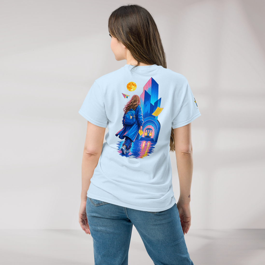 Concrete Poet T-Shirt Vibrant – Farbe Hellblau – Ansicht 5