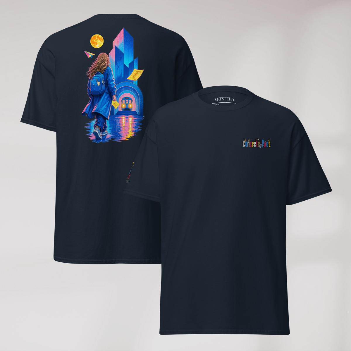 Concrete Poet T-Shirt Vibrant – Farbe Navy – Ansicht 1