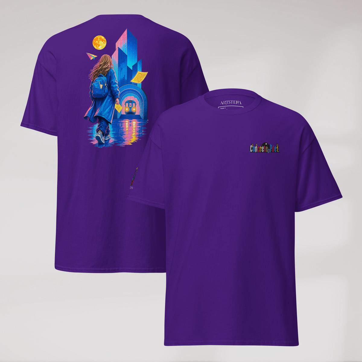 Concrete Poet T-Shirt Vibrant – Farbe Lila – Ansicht 1