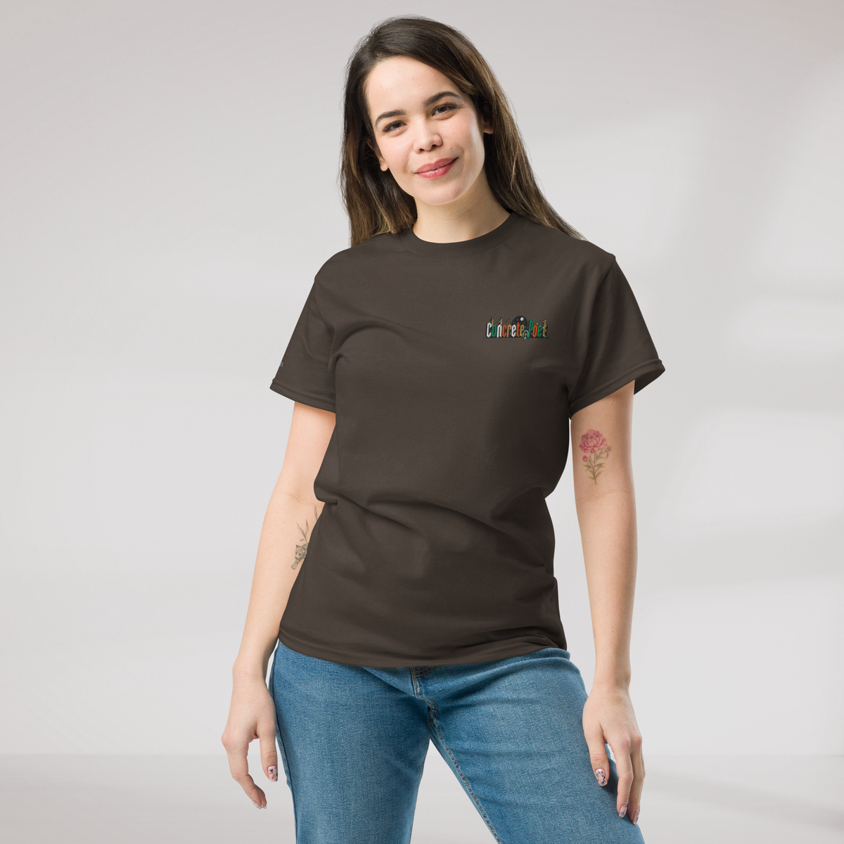 Concrete Poet T-Shirt Retro – Farbe Dunkle Schokolade – Ansicht 3