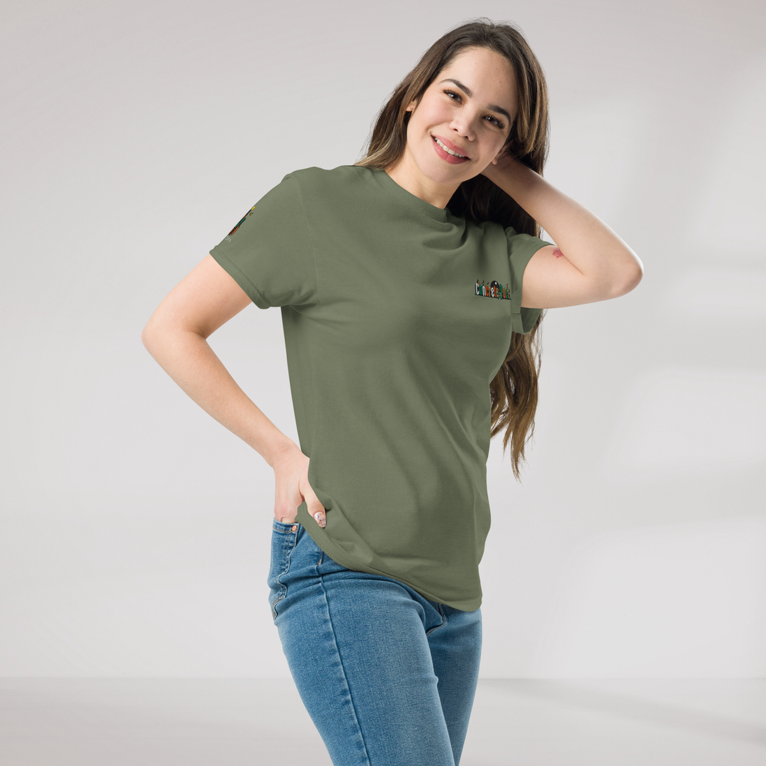 Concrete Poet T-Shirt Retro – Farbe Militärgrün – Ansicht 4