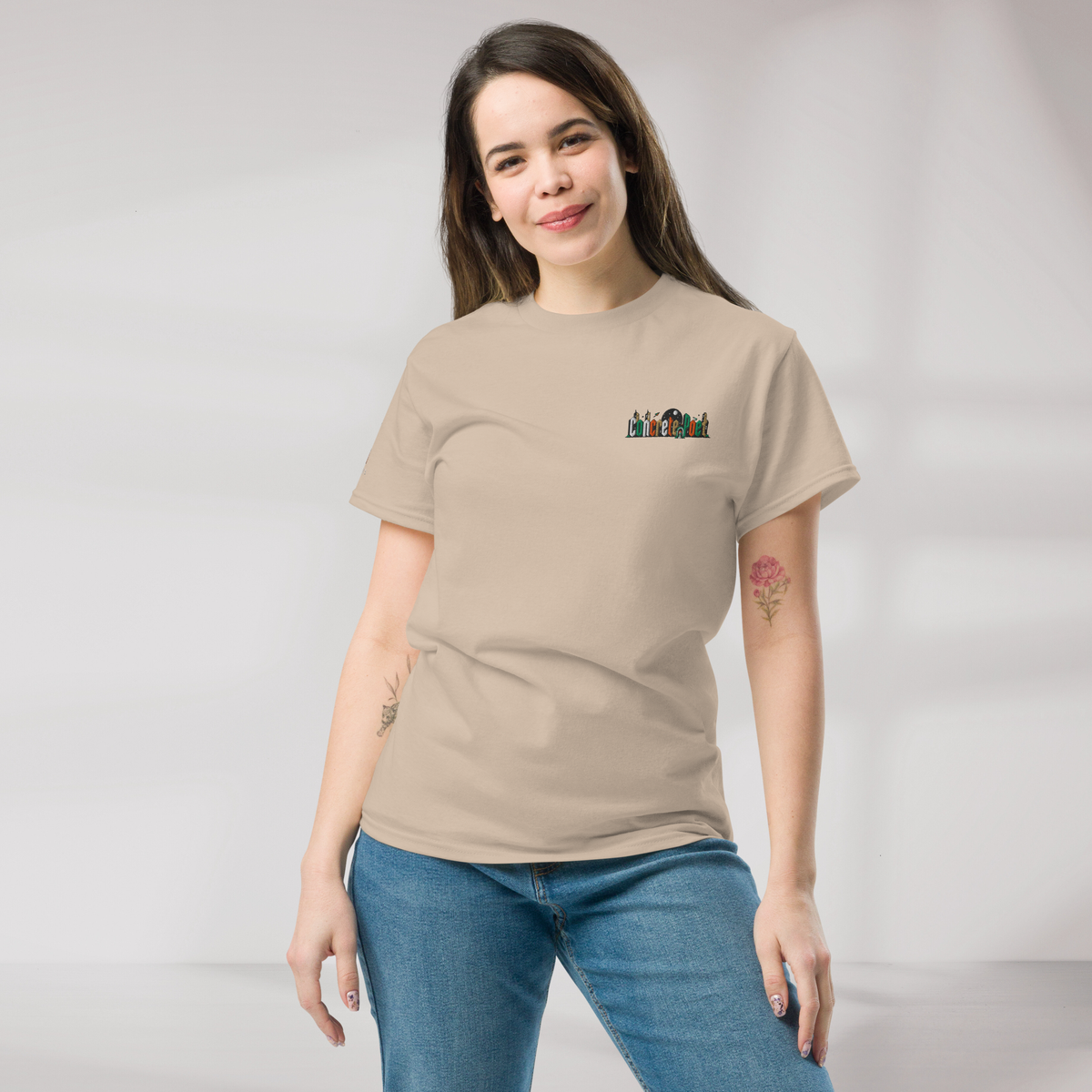 Concrete Poet T-Shirt Retro – Farbe Sand – Ansicht 3
