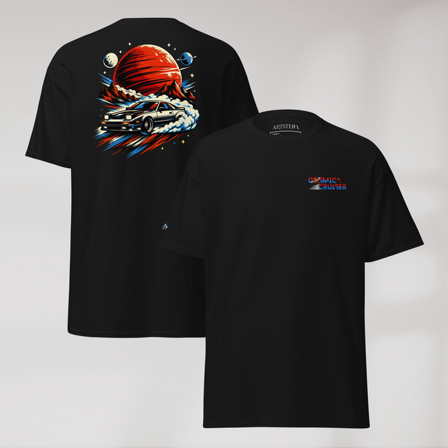 Cosmic Cruiser T-Shirt Retro – Farbe Schwarz – Ansicht 1