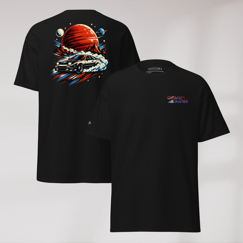 Cosmic Cruiser T-Shirt Retro – Farbe Schwarz – Ansicht 1