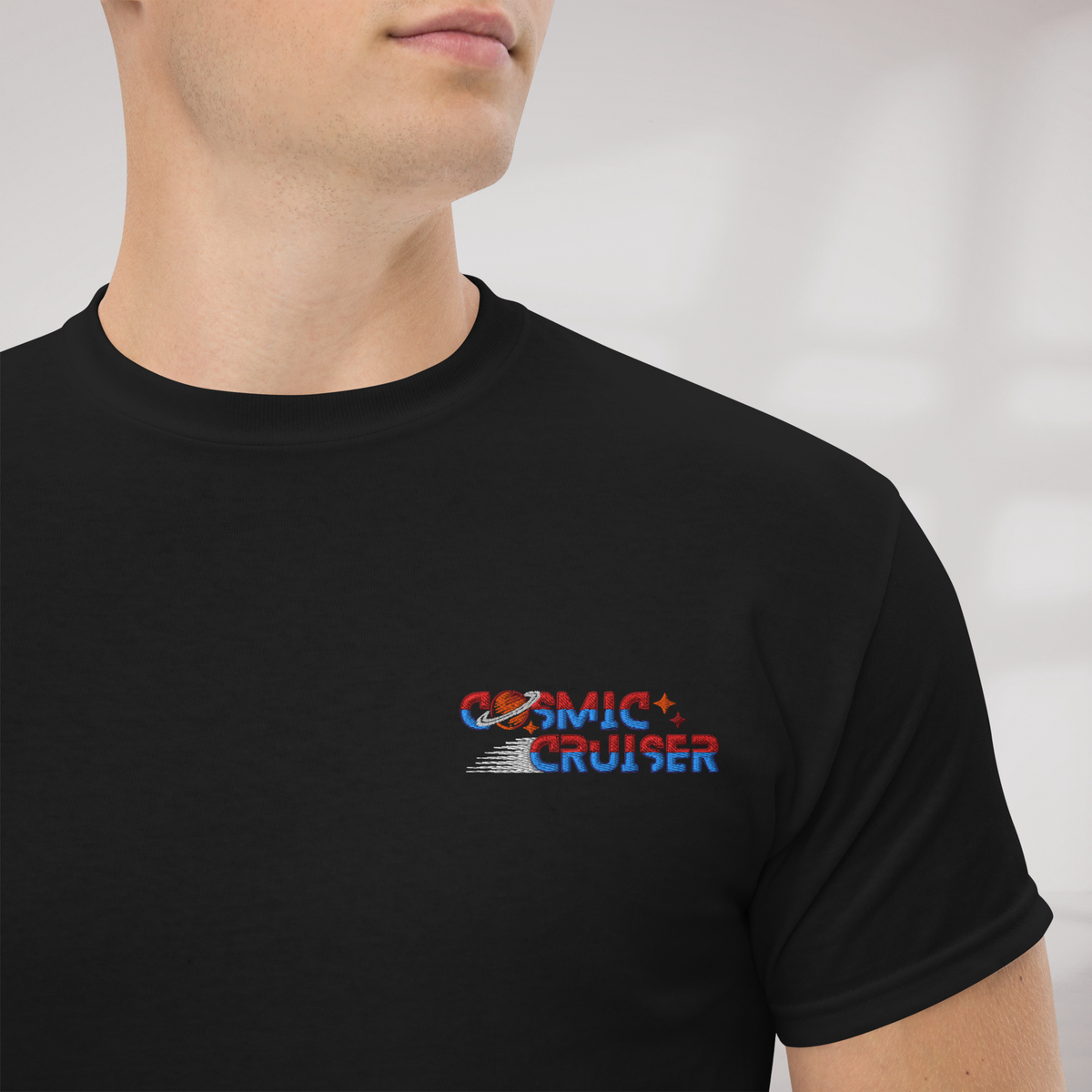 Cosmic Cruiser T-Shirt Retro – Farbe Schwarz – Ansicht 4