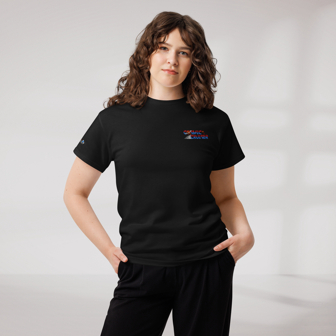 Cosmic Cruiser T-Shirt Retro – Farbe Schwarz – Ansicht 7
