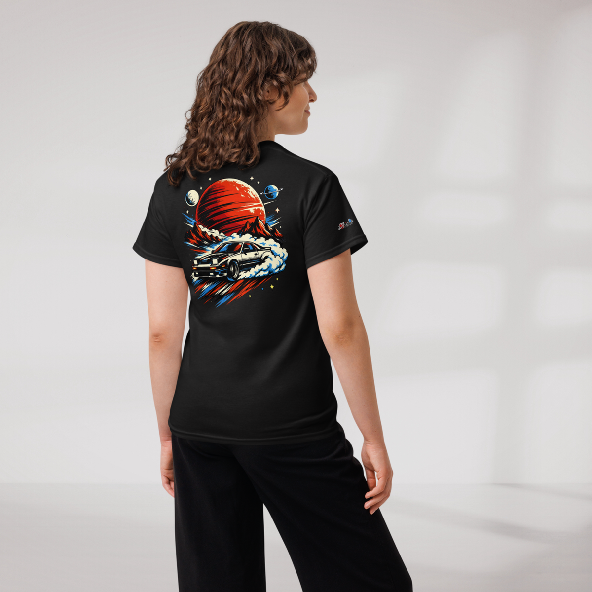 Cosmic Cruiser T-Shirt Retro – Farbe Schwarz – Ansicht 8