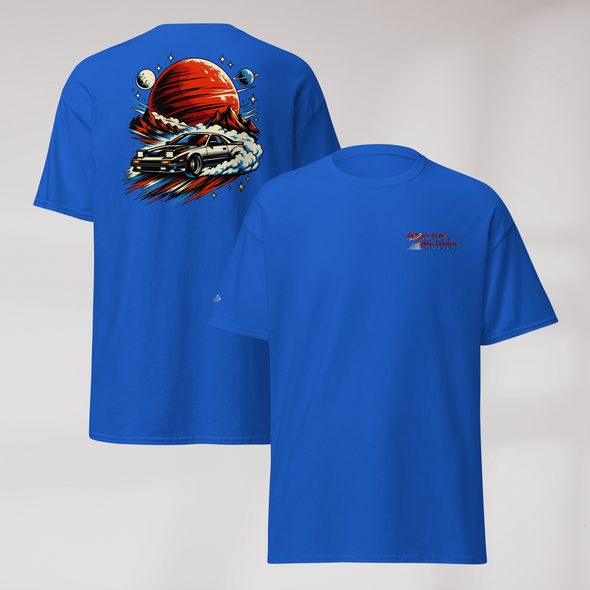 Cosmic Cruiser T-Shirt Retro – Farbe Royalblau – Ansicht 1