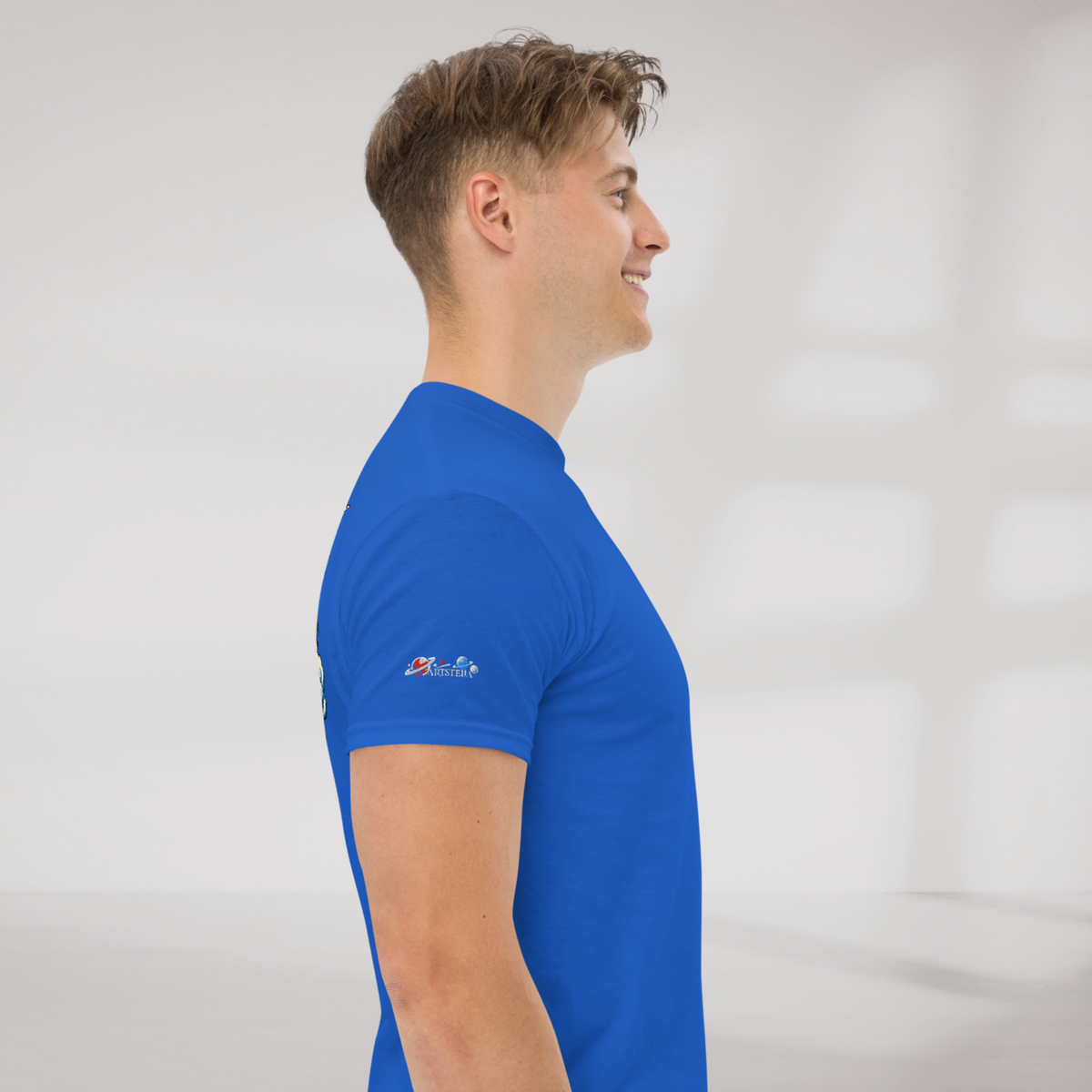 Cosmic Cruiser T-Shirt Retro – Farbe Royalblau – Ansicht 3