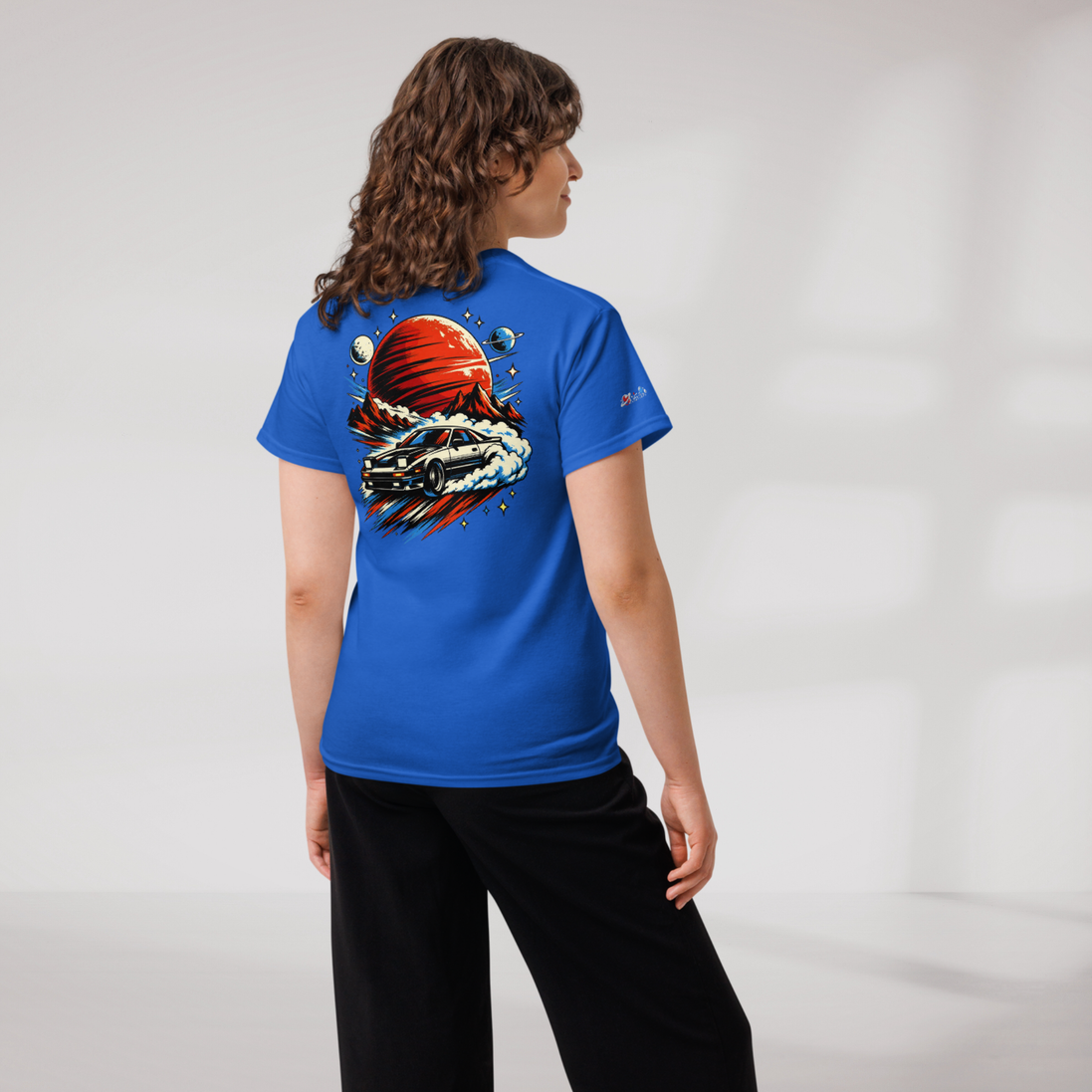 Cosmic Cruiser T-Shirt Retro – Farbe Royalblau – Ansicht 8