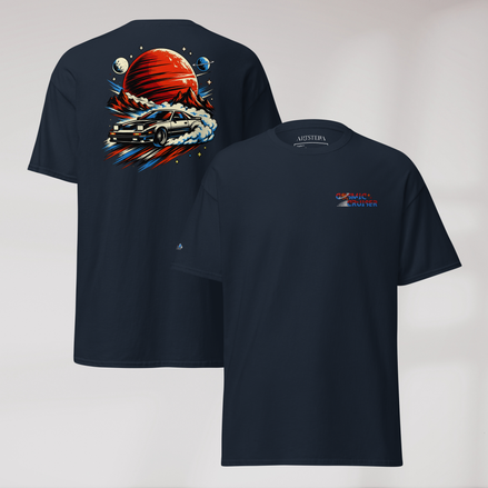 Cosmic Cruiser T-Shirt Retro – Farbe Navy – Ansicht 1