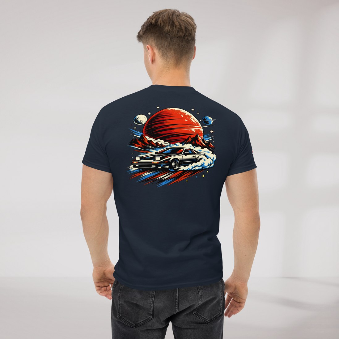Cosmic Cruiser T-Shirt Retro – Farbe Navy – Ansicht 6