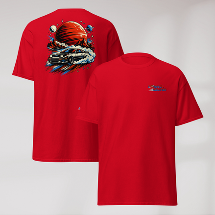 Cosmic Cruiser T-Shirt Retro – Farbe Rot – Ansicht 1