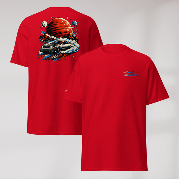 Cosmic Cruiser T-Shirt Retro – Farbe Rot – Ansicht 1