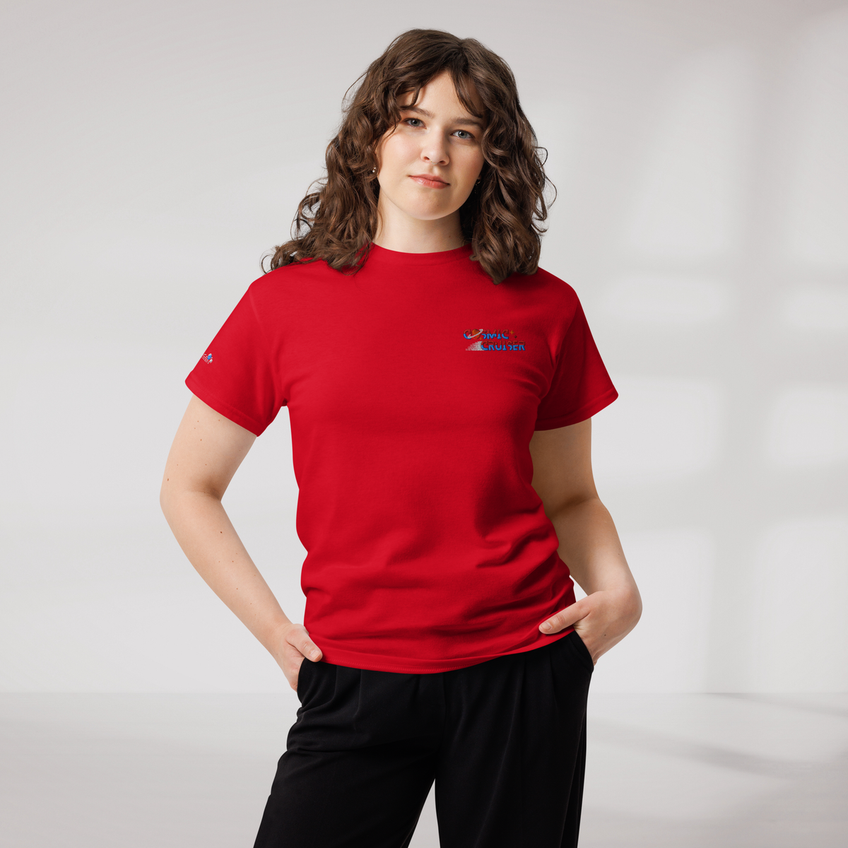 Cosmic Cruiser T-Shirt Retro – Farbe Rot – Ansicht 7
