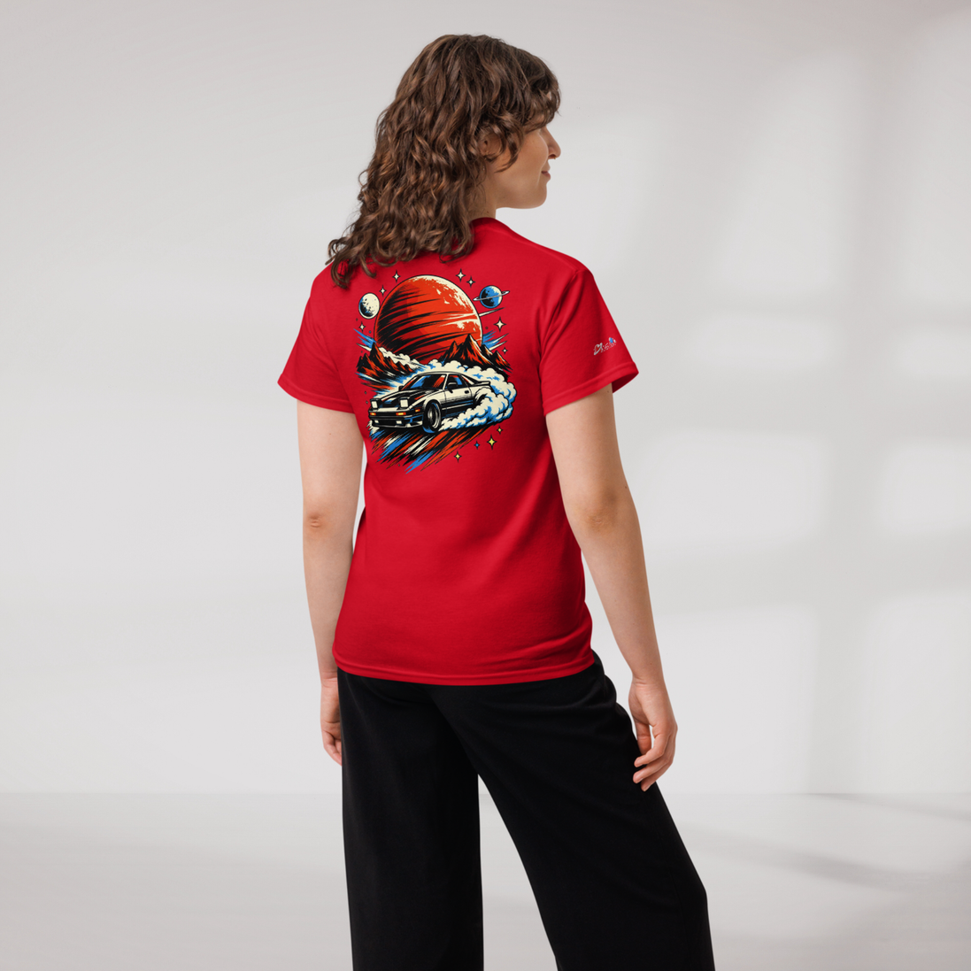 Cosmic Cruiser T-Shirt Retro – Farbe Rot – Ansicht 8