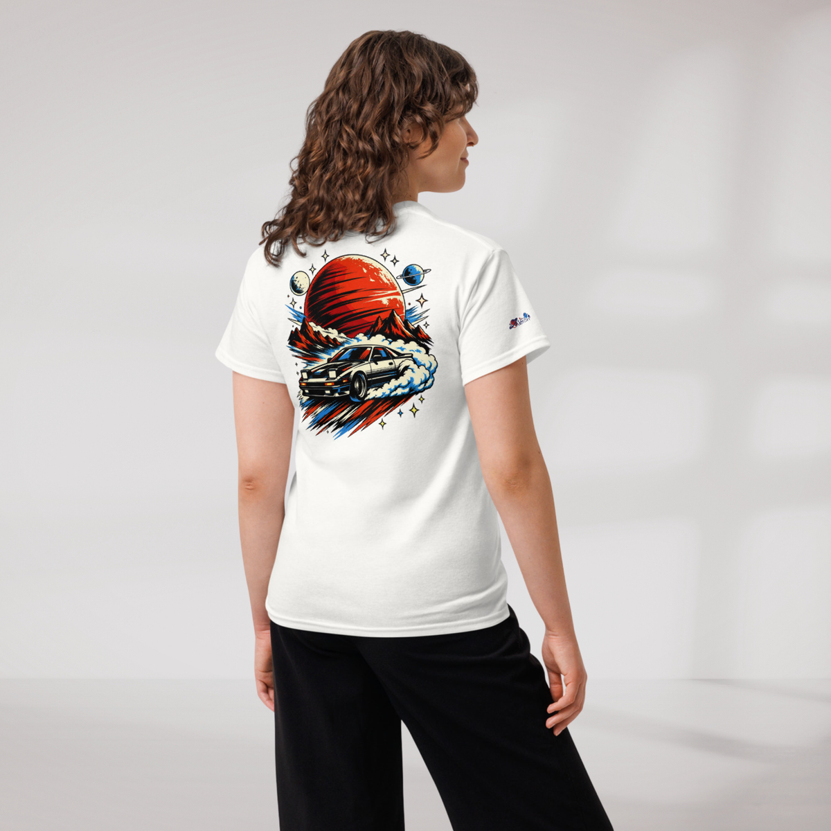 Cosmic Cruiser T-Shirt Retro – Farbe Weiß – Ansicht 8