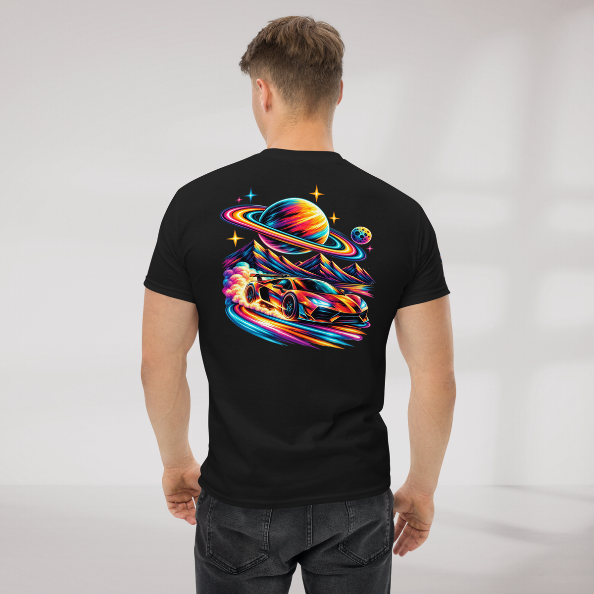 Cosmic Cruiser T-Shirt Vibrant – Farbe Schwarz – Ansicht 6