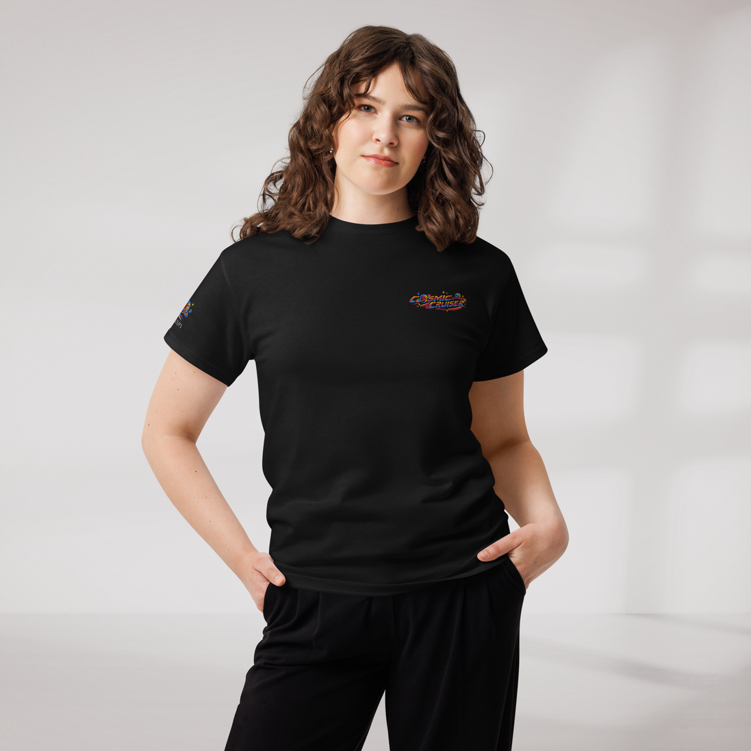 Cosmic Cruiser T-Shirt Vibrant – Farbe Schwarz – Ansicht 7