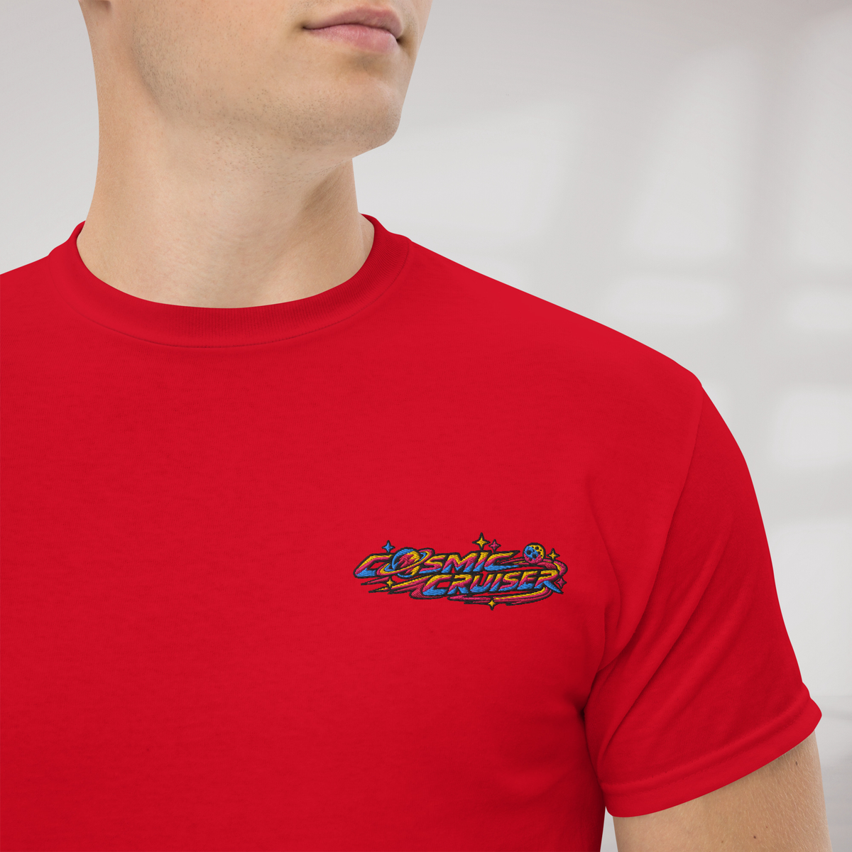 Cosmic Cruiser T-Shirt Vibrant – Farbe Rot – Ansicht 3